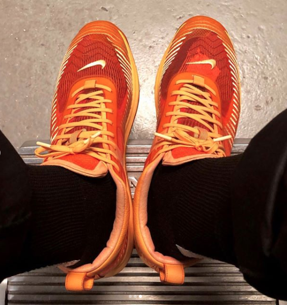 lebron orange shoes