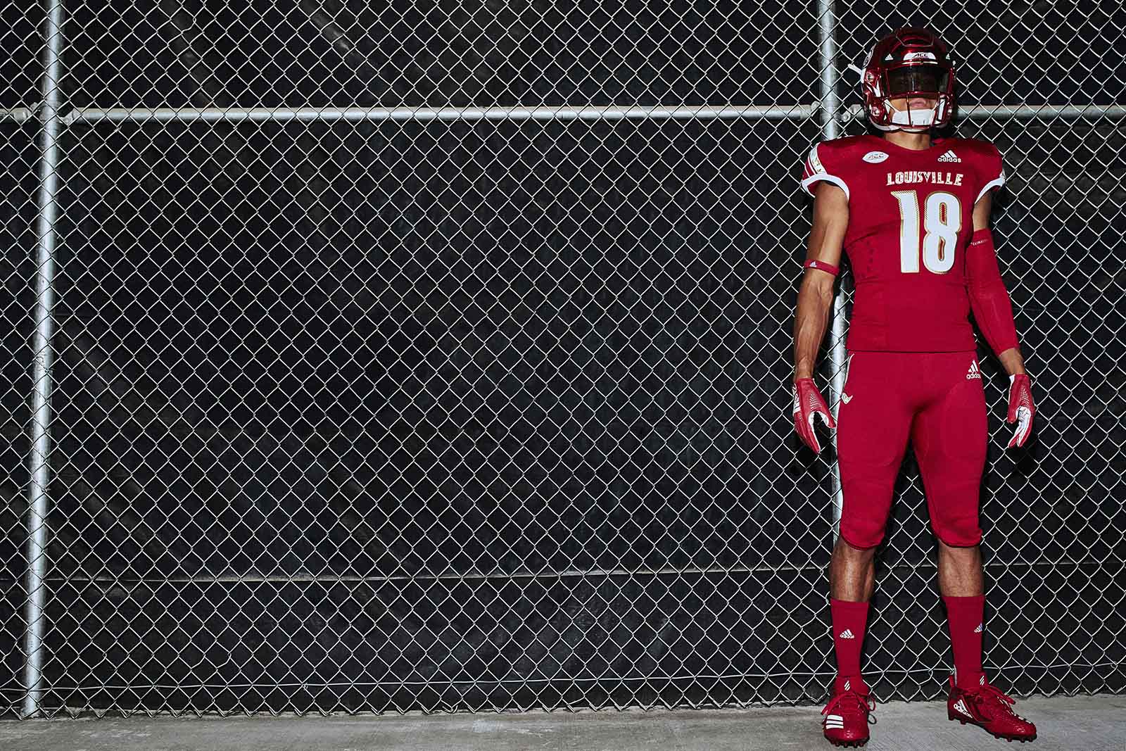 adidas Louisville Football Home Jersey - Red