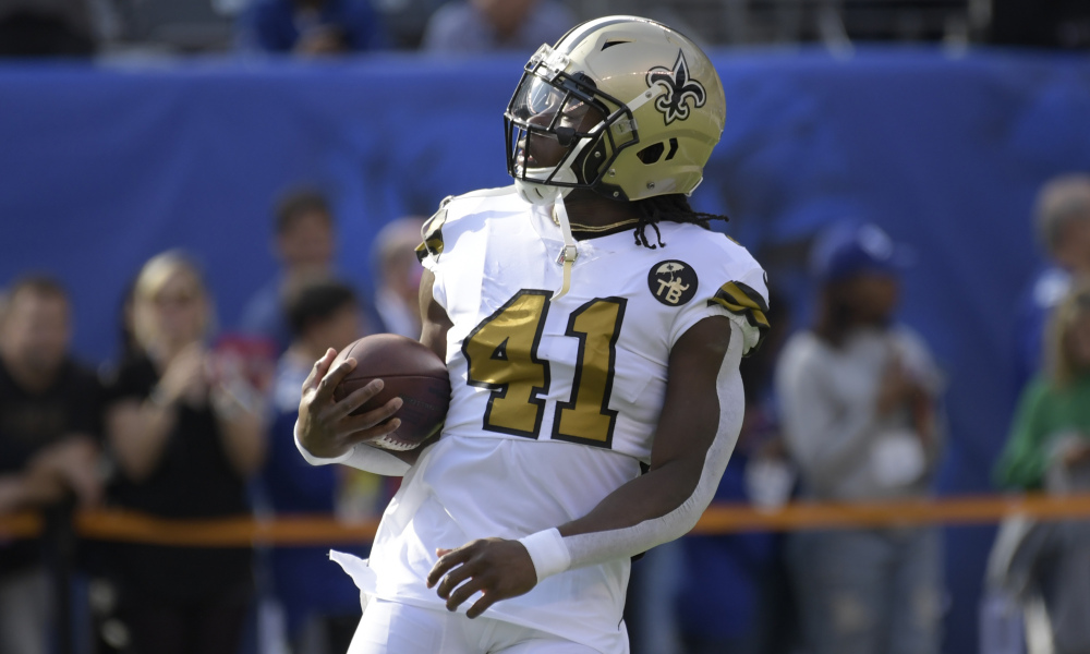 New Orleans Saints in Color Rush uniforms for Thanksgiving vs. Falcons