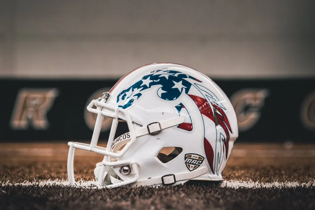 Western Michigan Stars &amp; Stripes Helmets