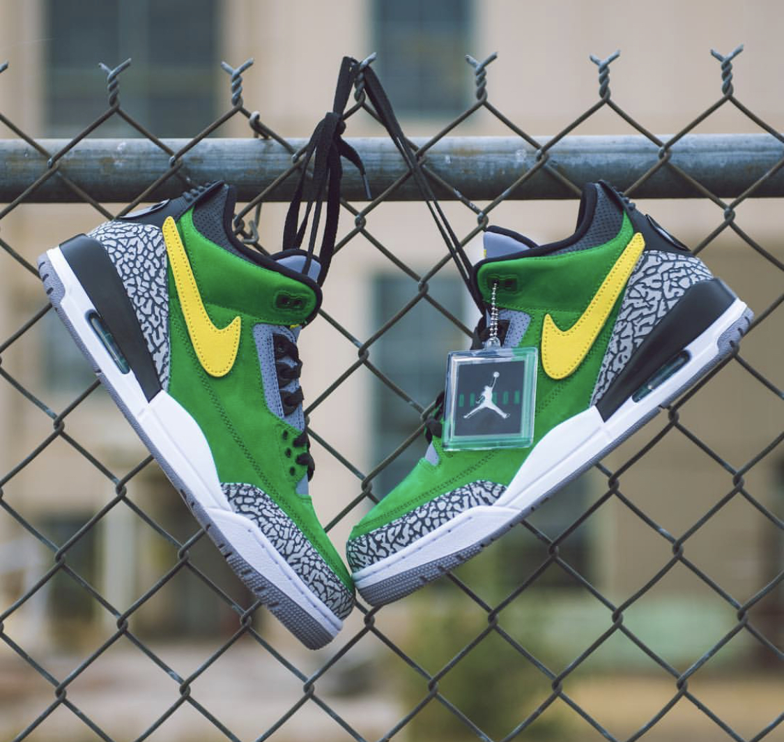 Oregon Edition Jordan 3 Tinker for Oregon Football