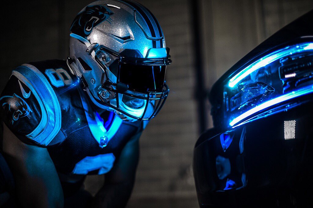 Carolina Panthers unveil black helmets, all-black uniforms