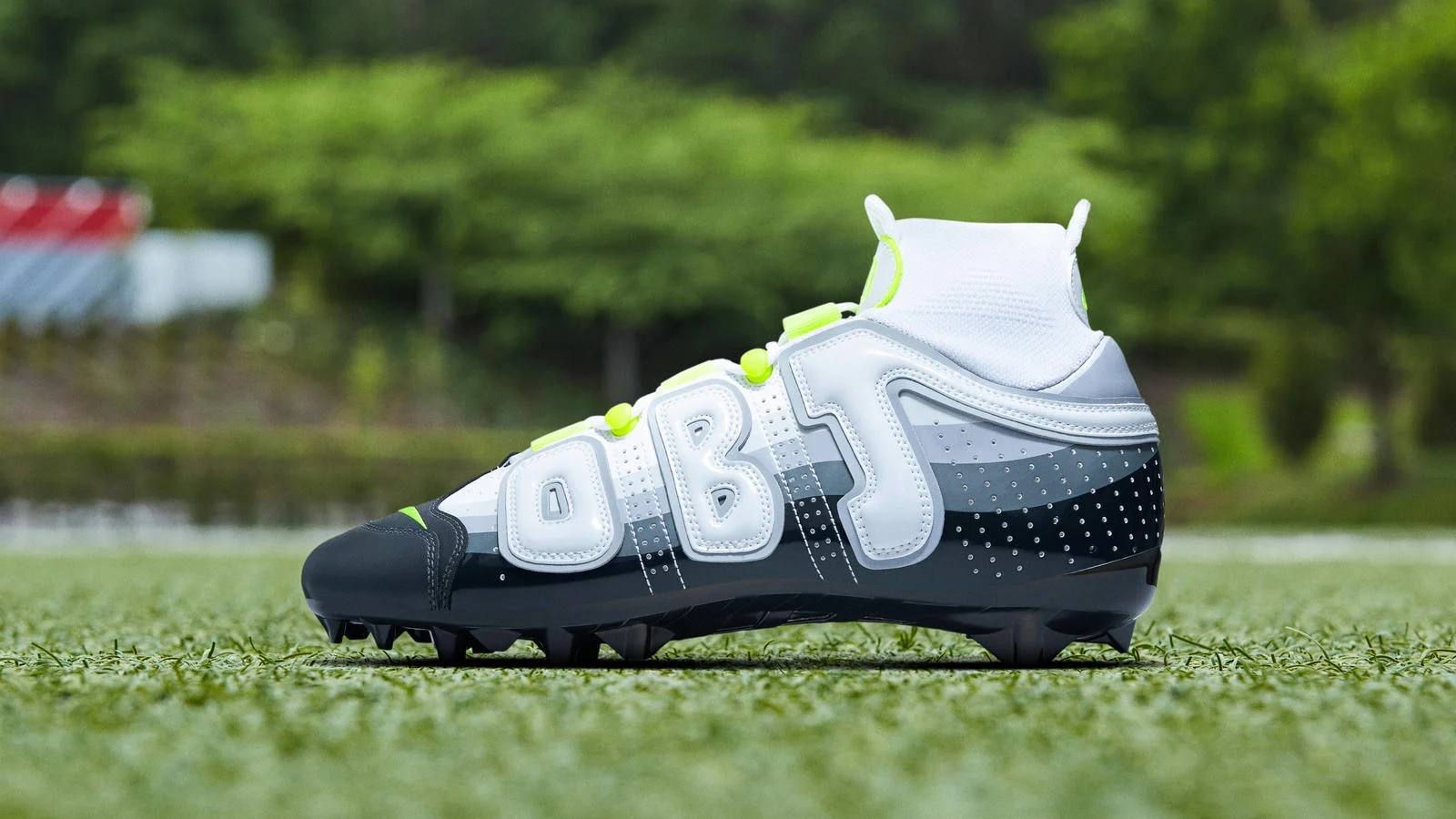 OBJ “Neon” Air Max 95-inspired Cleats