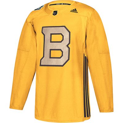 Athletic Knit Boston Bruins Winter Classic Gold Blank Jersey