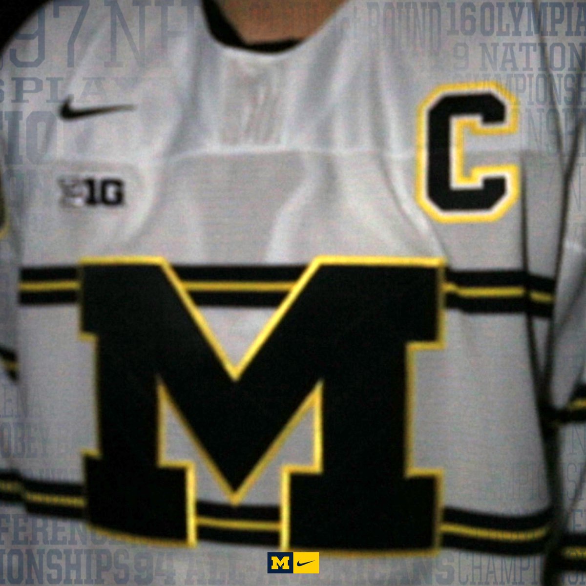 white michigan hockey jersey