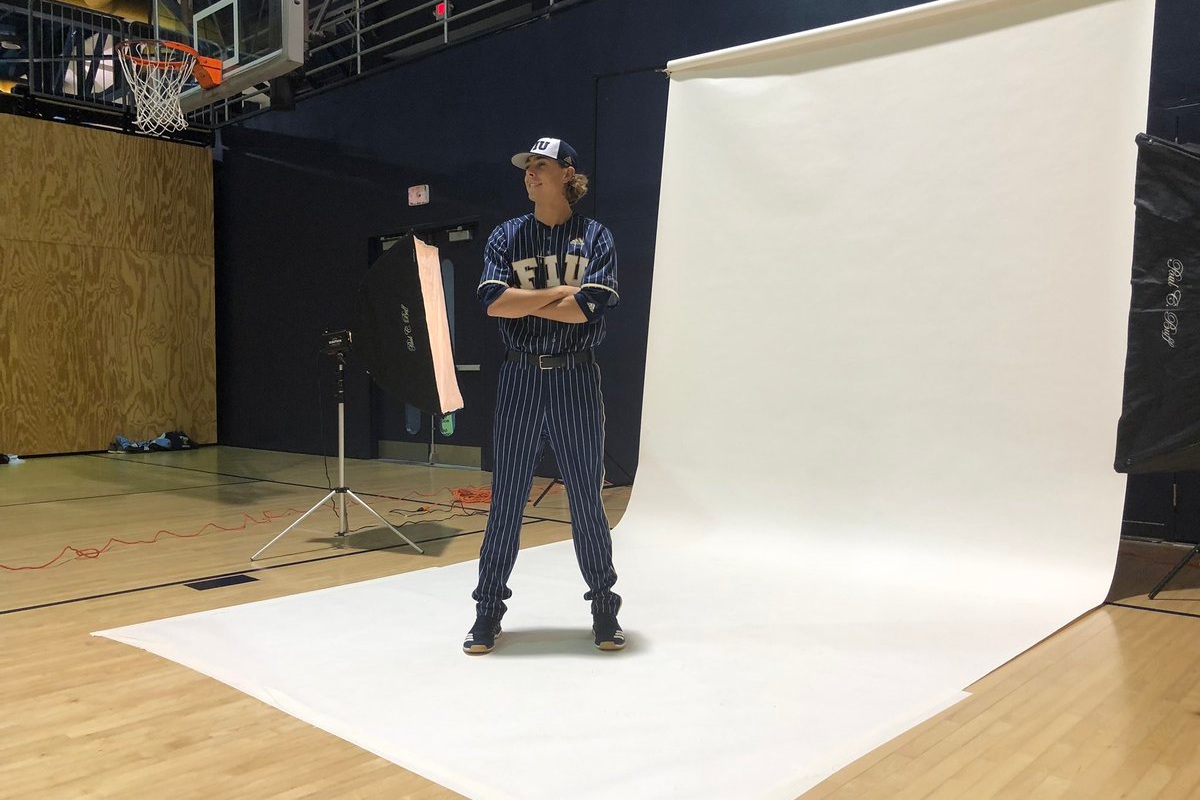 FIU Baseball Pinstripe Uniform