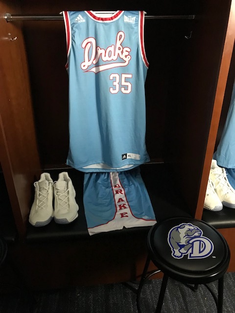 Drake Bulldogs Basketball Jersey - Blue