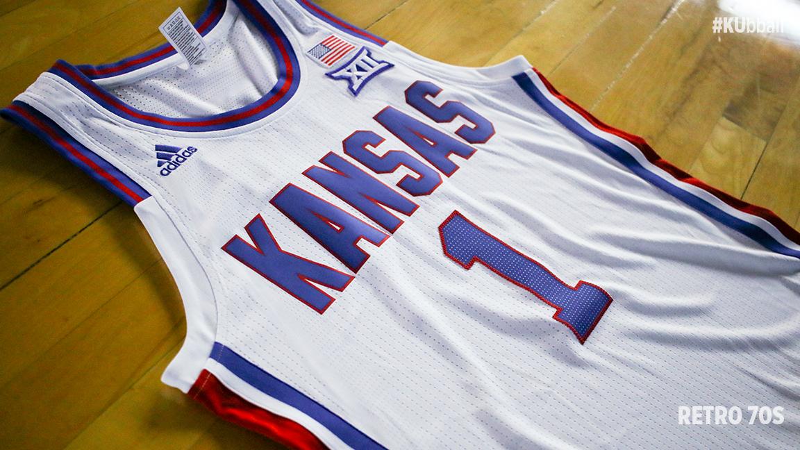 kansas jayhawks throwback basketball jersey