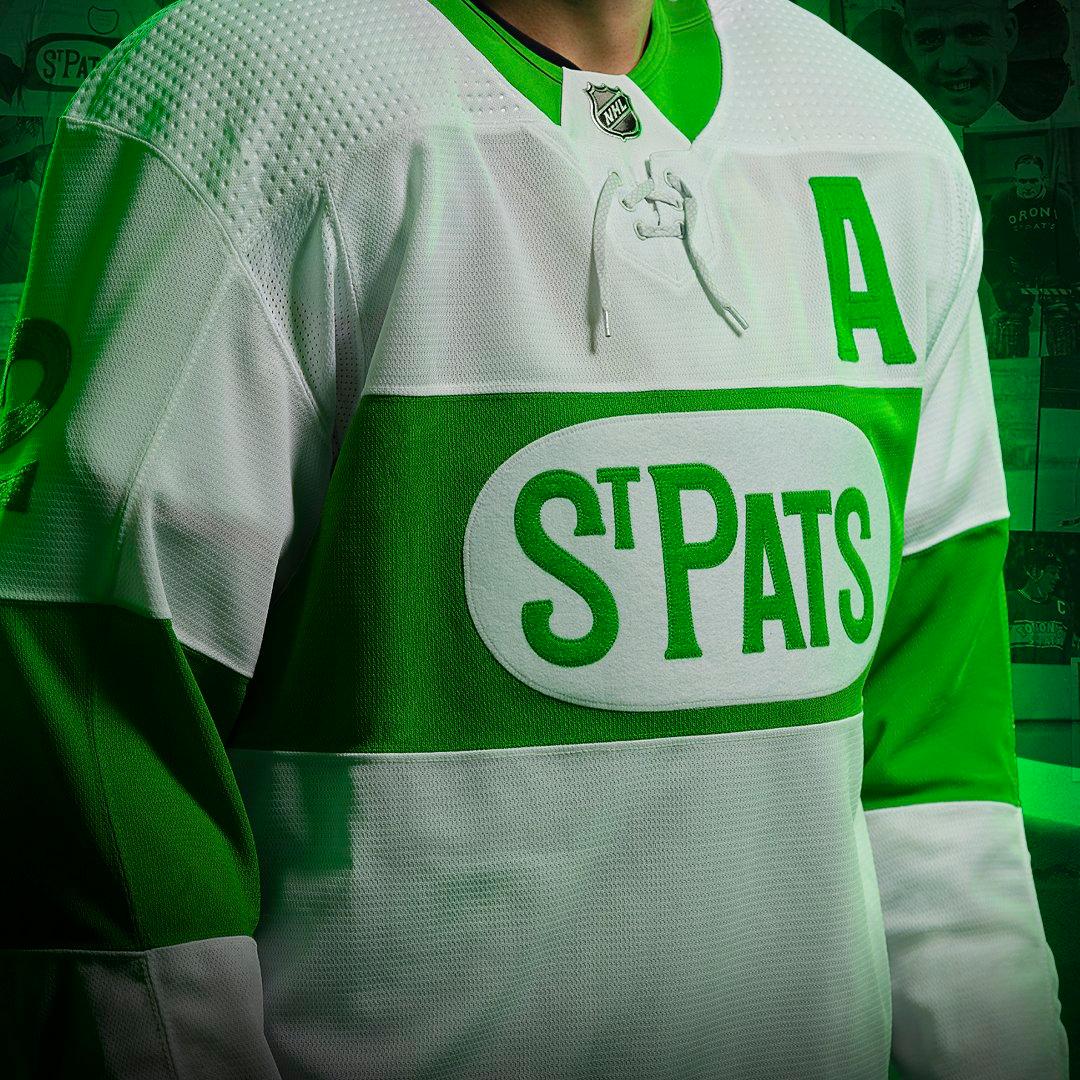 Toronto Maple Leafs St Pats Throwback Logo Green Shirt by Gear Clearance!