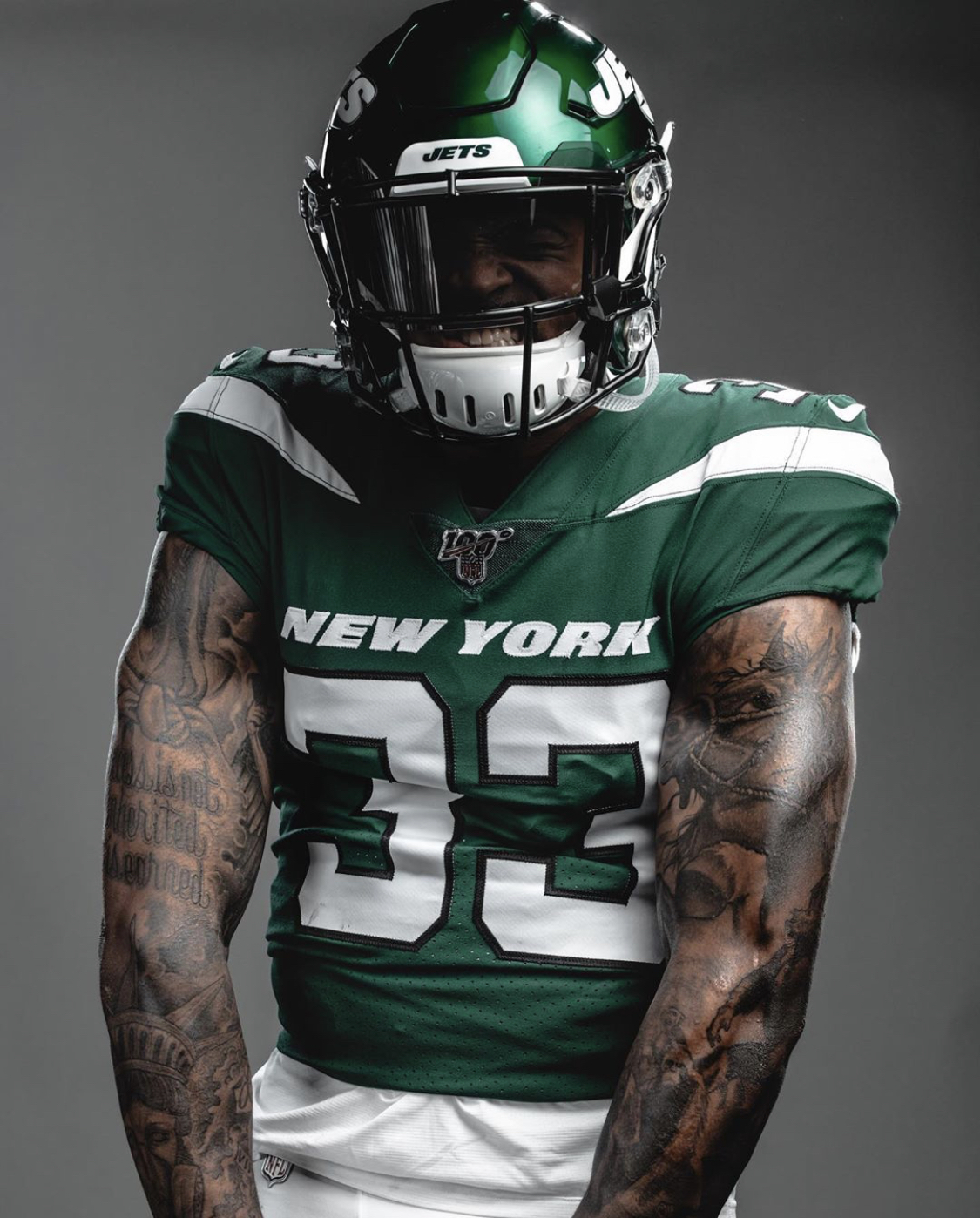 New York Jets Stealth Black Helmets — UNISWAG