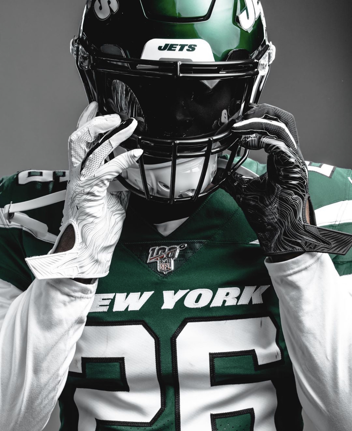 New York Jets Stealth Black Helmets — UNISWAG