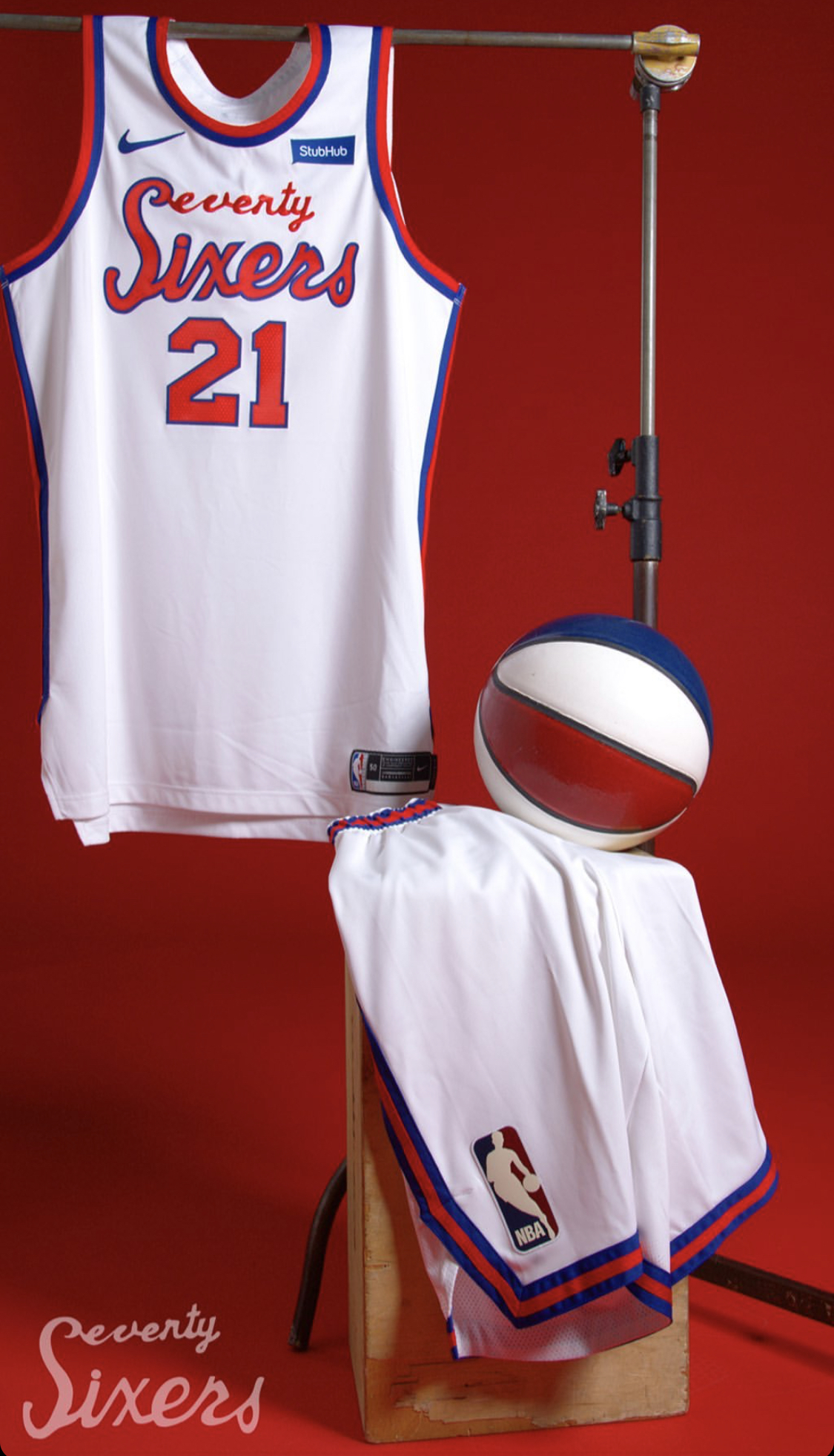 sixers jersey with stubhub patch