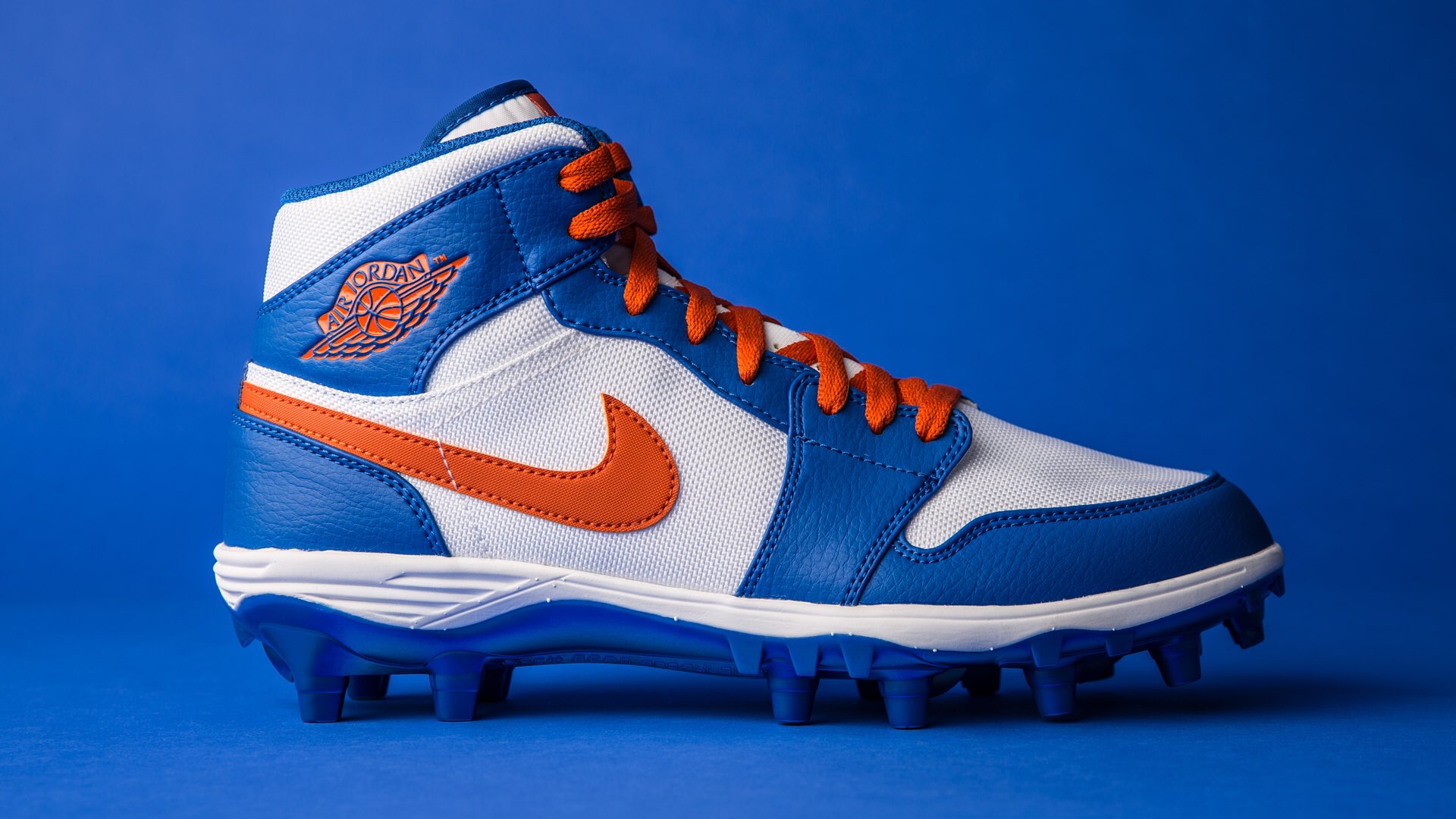 jordan 1 football cleats blue