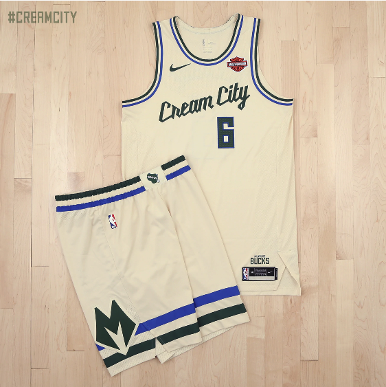 Uniform Bucks Cream City Shorts Milwaukee Bucks Nike City Edition