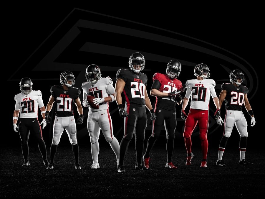 Atlanta Falcons Throwback Red Helmets — UNISWAG