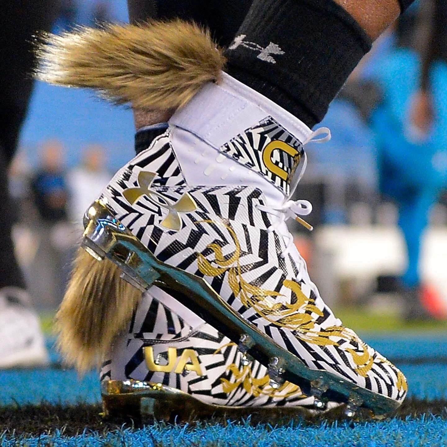 cam newton fur cleats