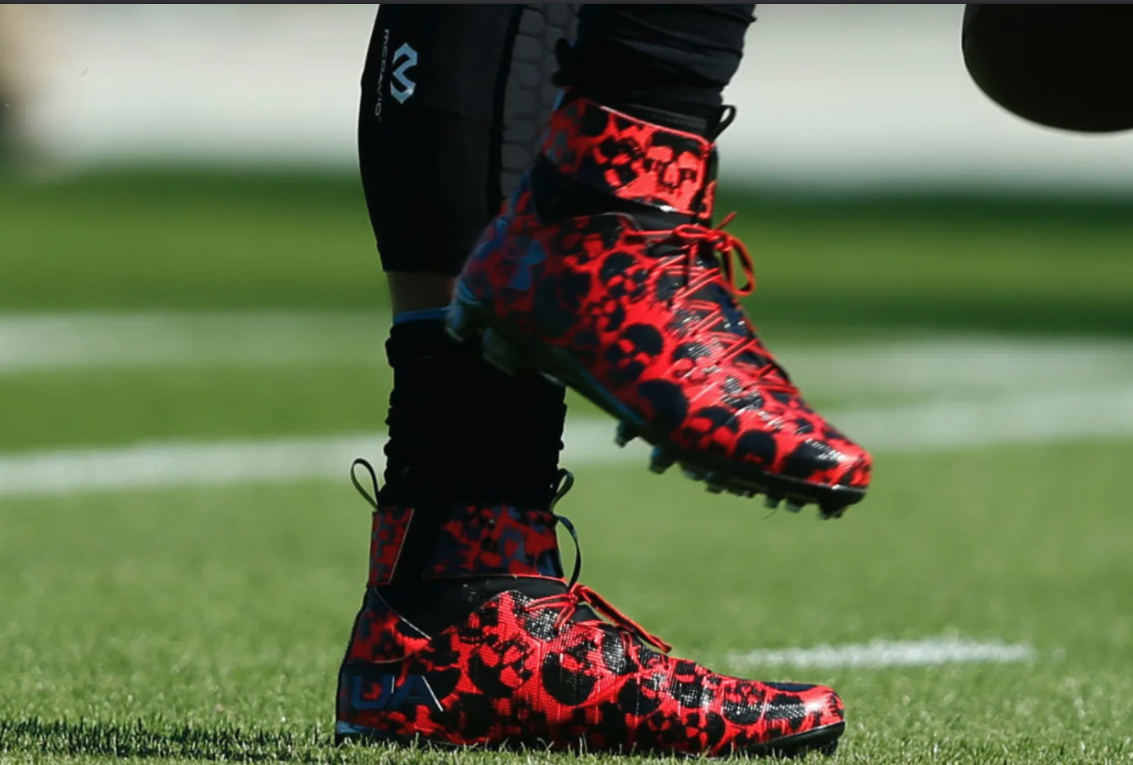 rose gold cam newton cleats