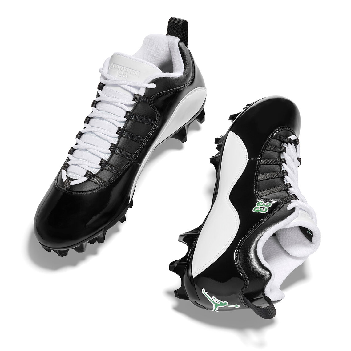 black jordan football cleats