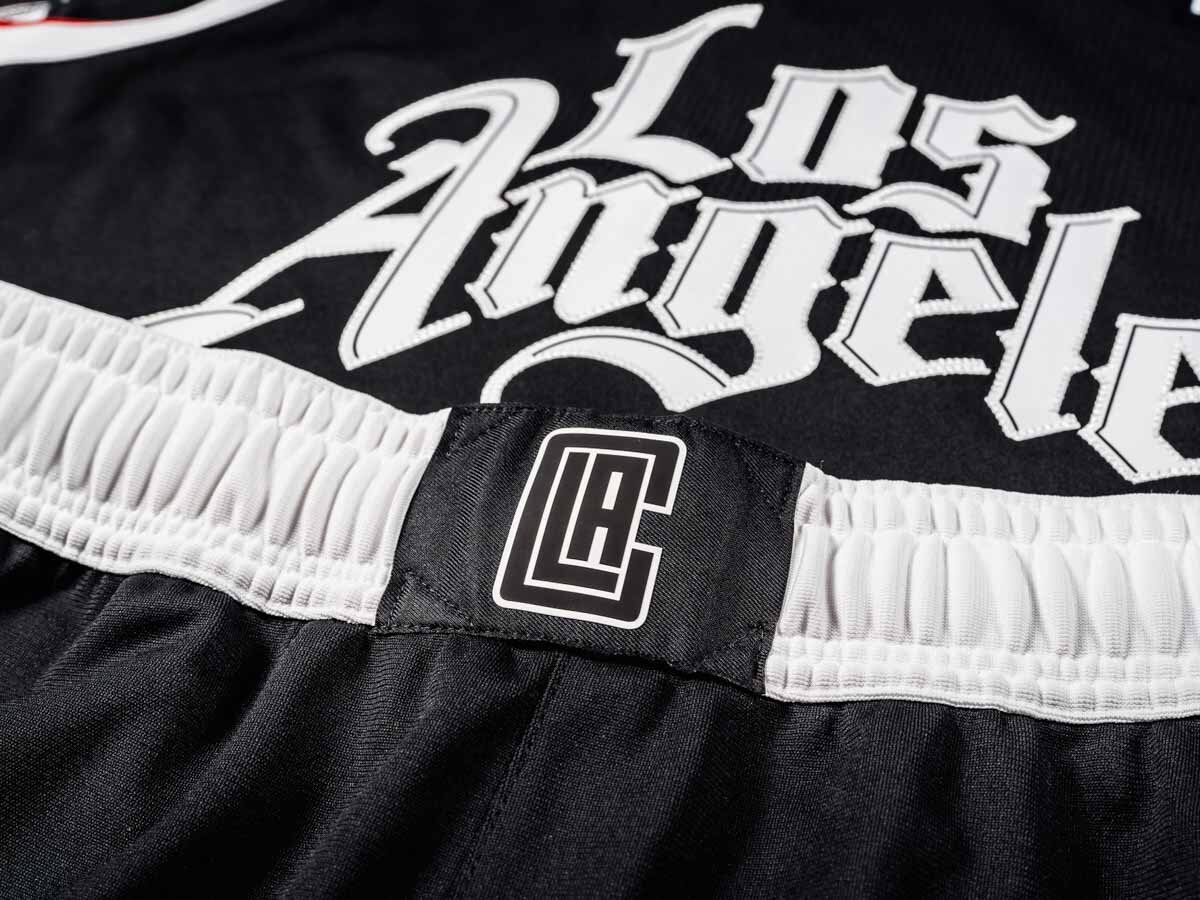 clippers black and white jersey