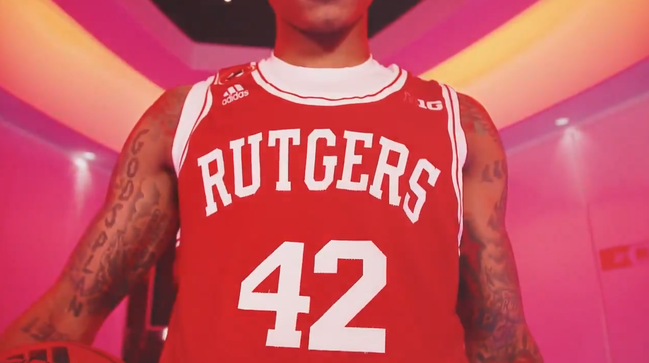 Rutgers Scarlet Knights basketball fan throwback retro throwback jersey