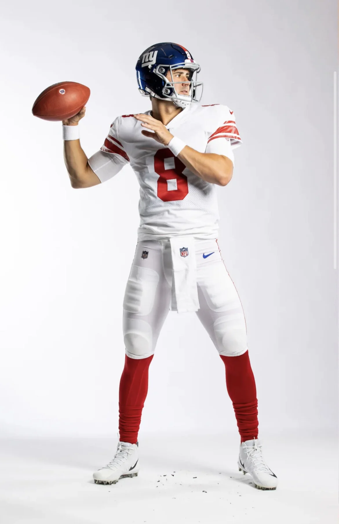New York Giants White on White Uniform Combo