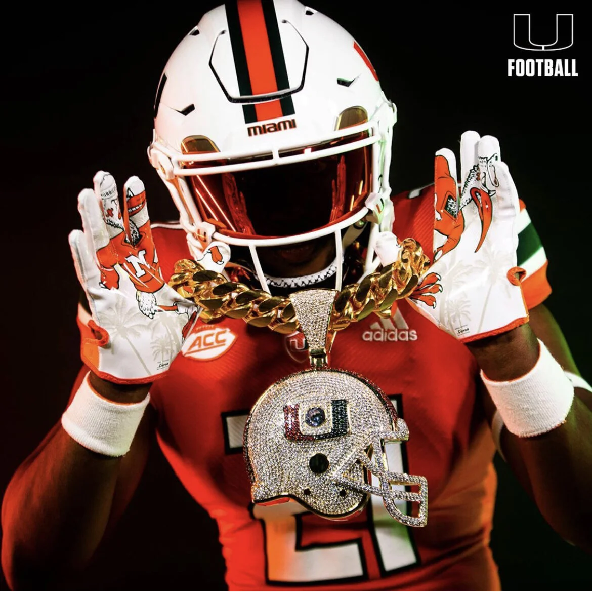 Miami Hurricanes 2021 Turnover Chain &amp; Touchdown Rings