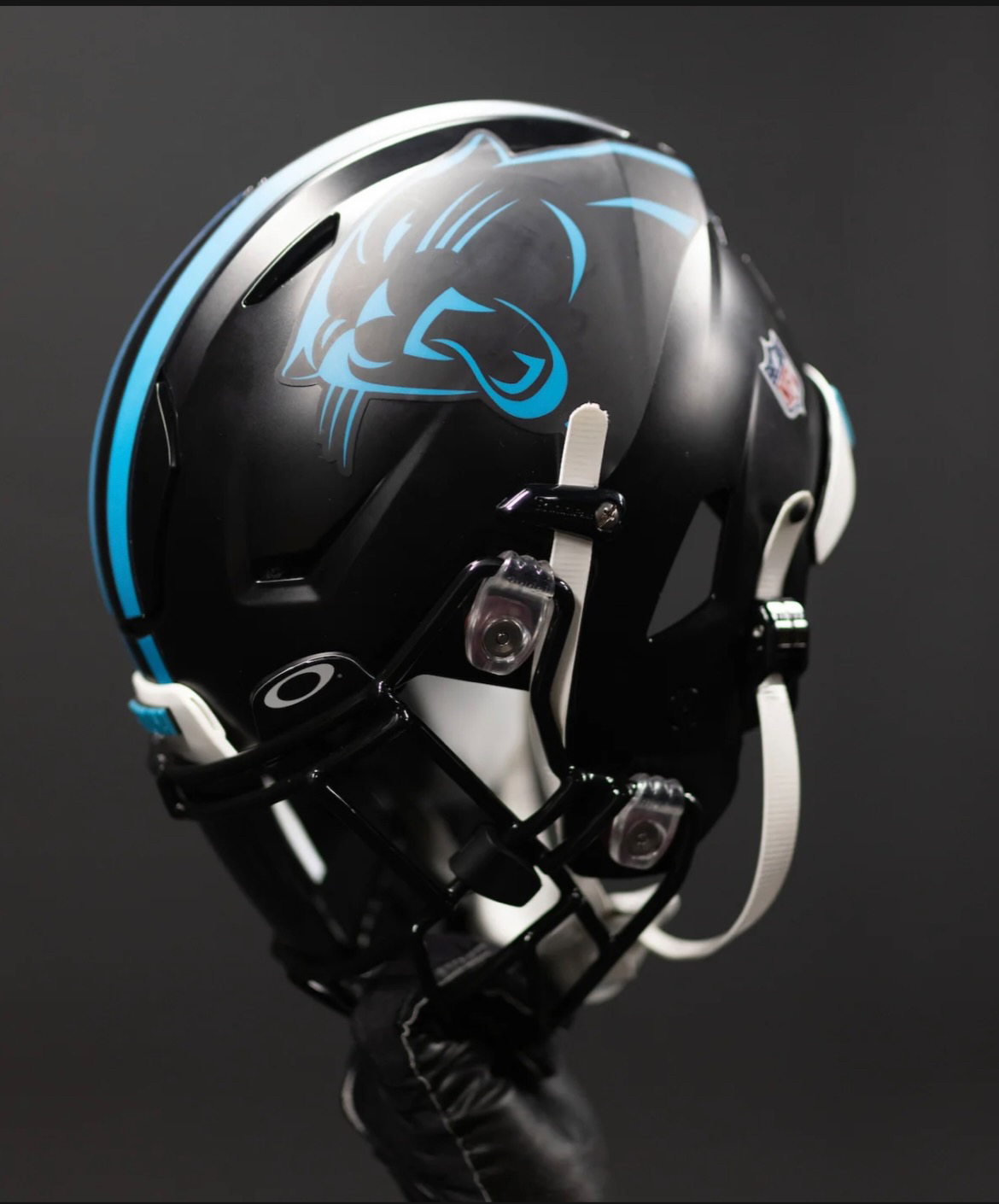 panthers black alternate helmet