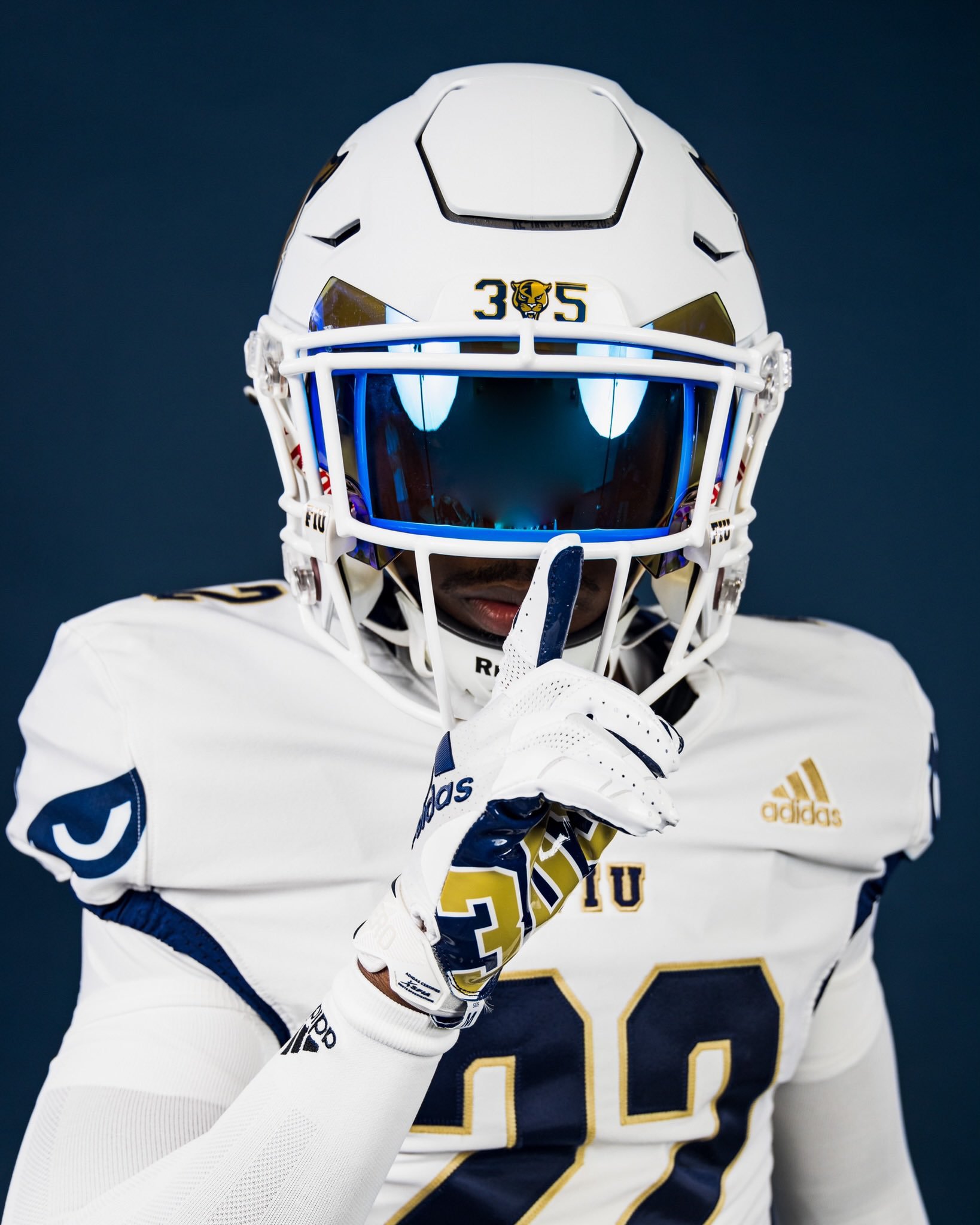 Florida International (FIU) Panthers Custom Riddell Mini Helmet vs FAU  (2021)