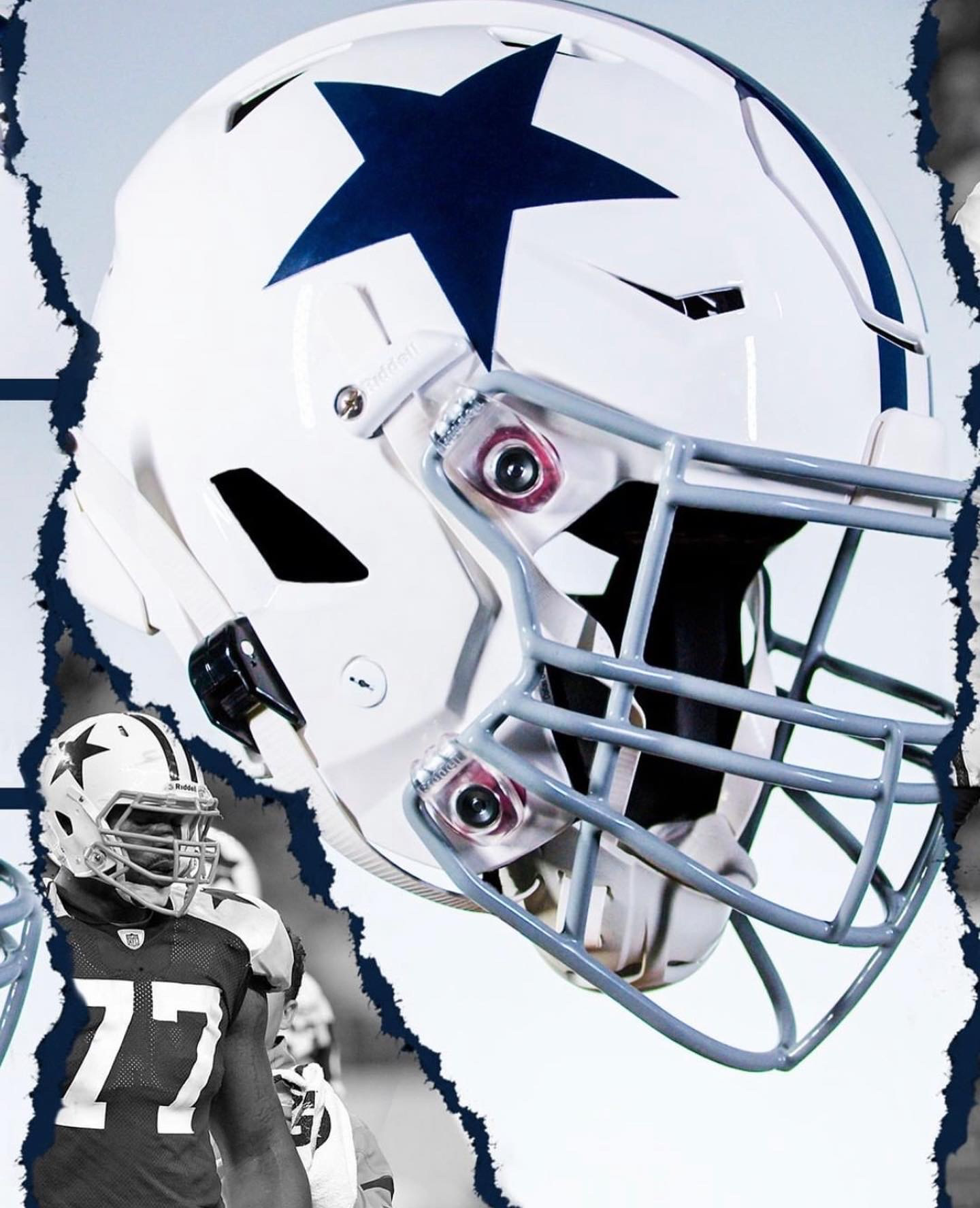 Dallas Cowboys Alternate White Helmet — UNISWAG