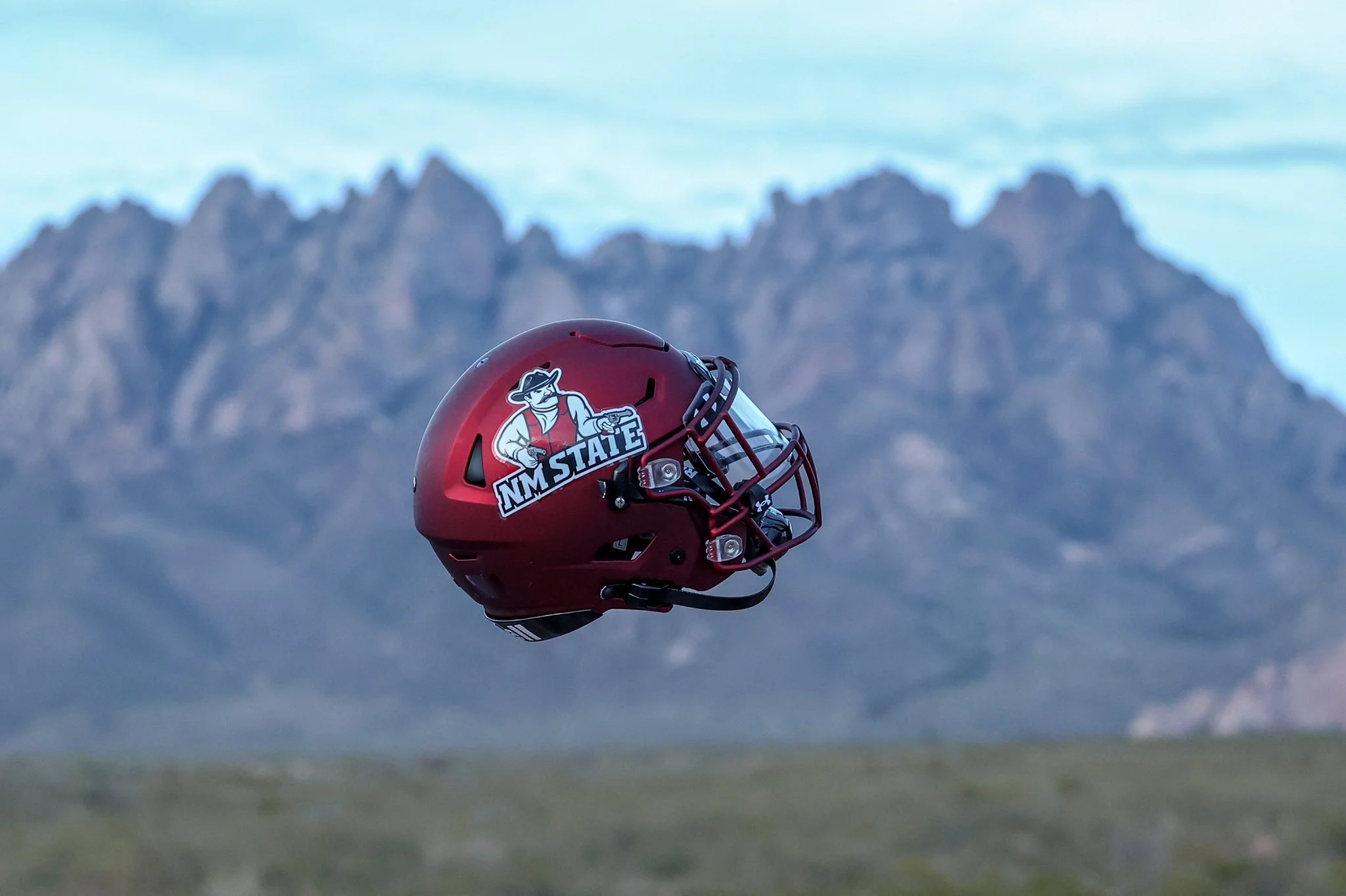 New Mexico State Matte Crimson Helmets