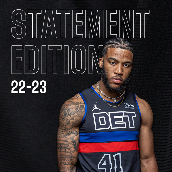 Detroit Pistons Unveil New “DET” Statement Edition Uniform for
