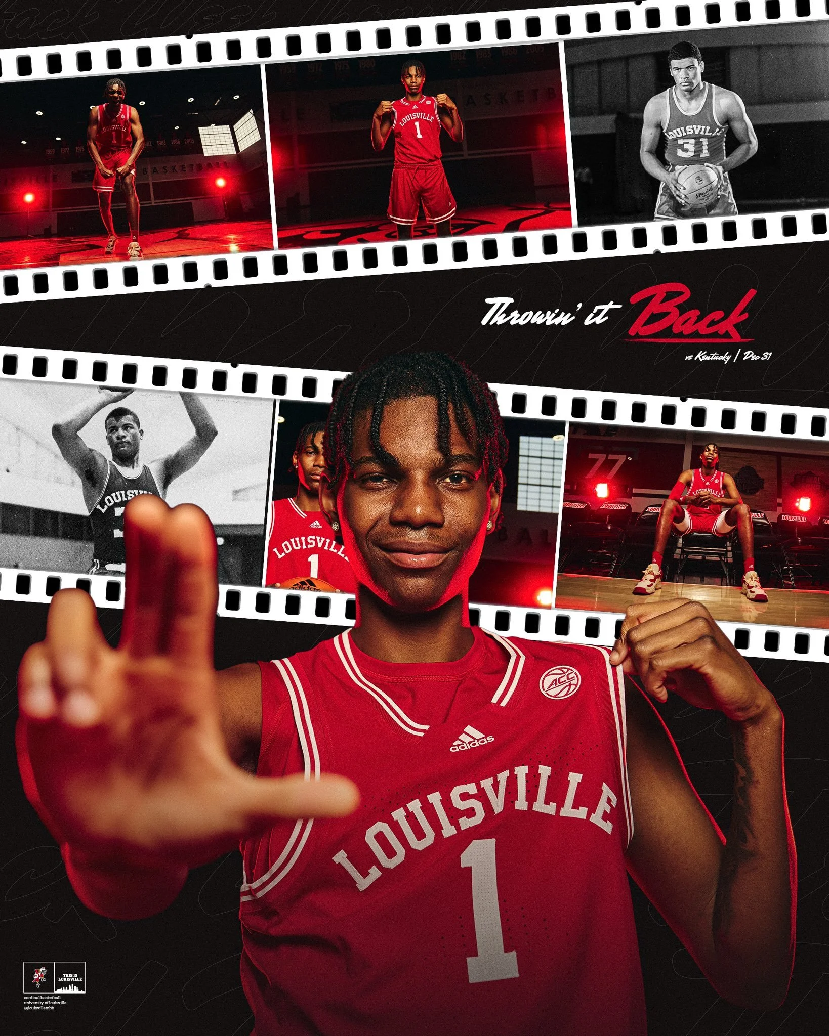 Louisville Basketball Red Retro Uniform