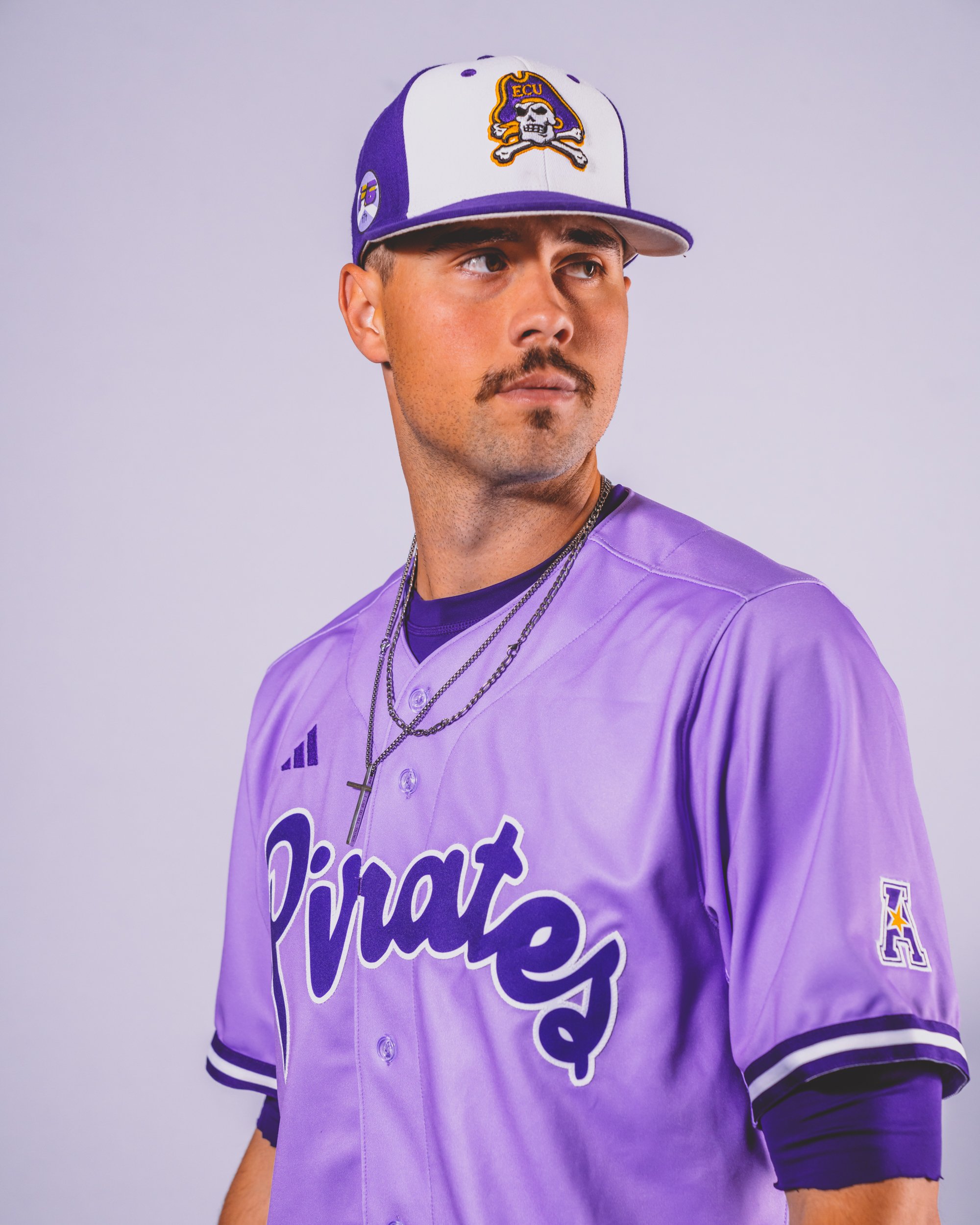 ECU Baseball Powder Purple Uniform