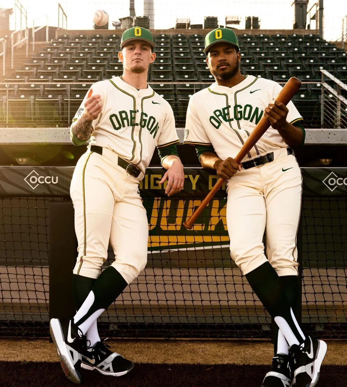 Oregon Baseball Throwback Uniform