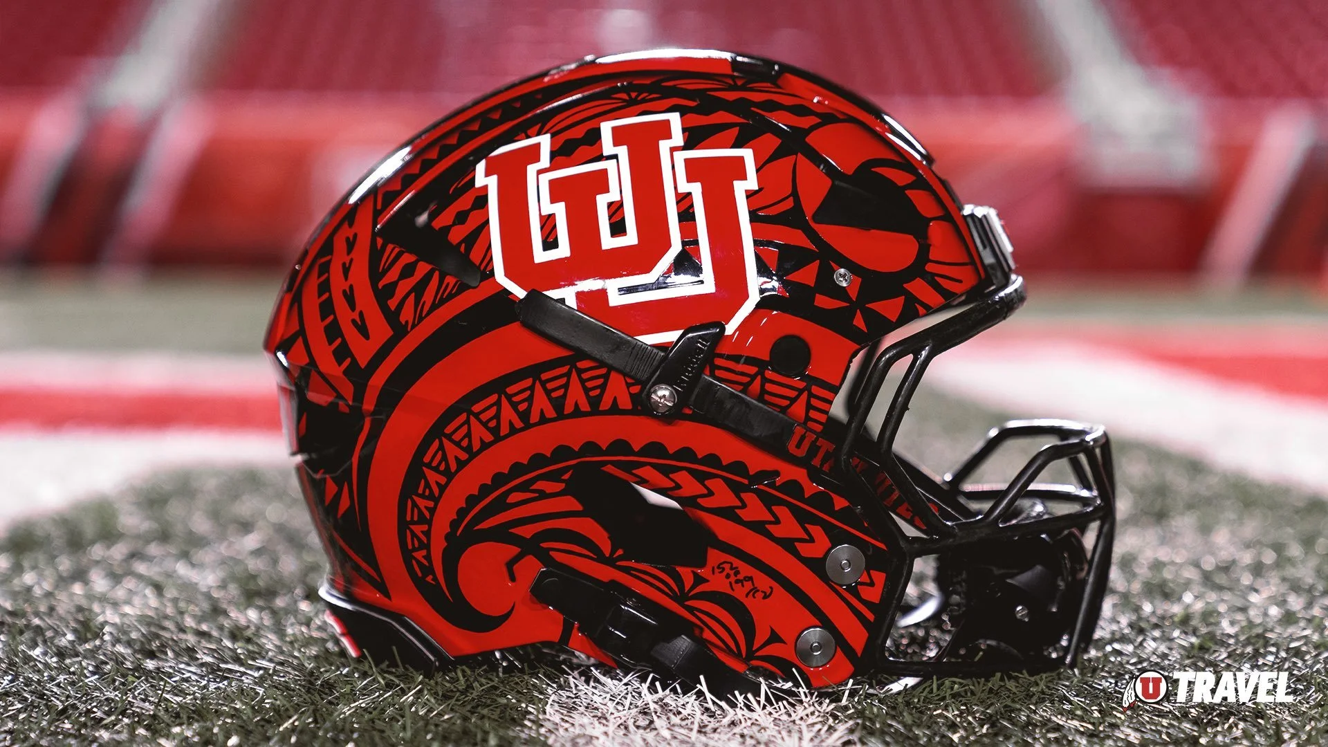 Utah Football’s Hand Painted ‘Malama Lahaina’ Helmets