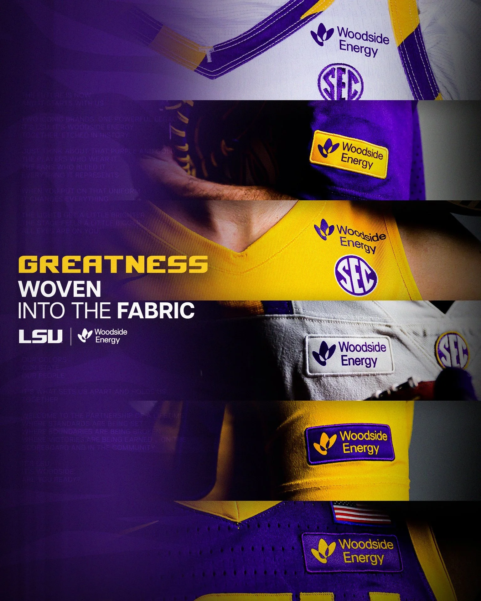 LSU Sets the Standard with Woodside Energy Jersey Patch Partnership