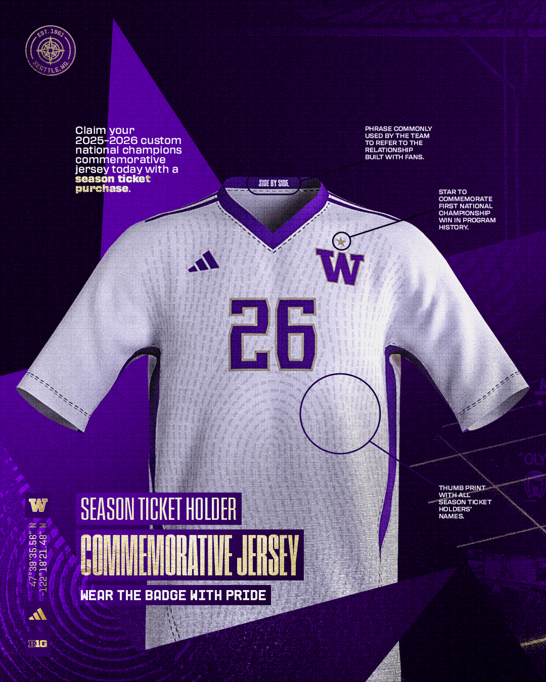 Washington Soccer Unveils “Identity Jersey”