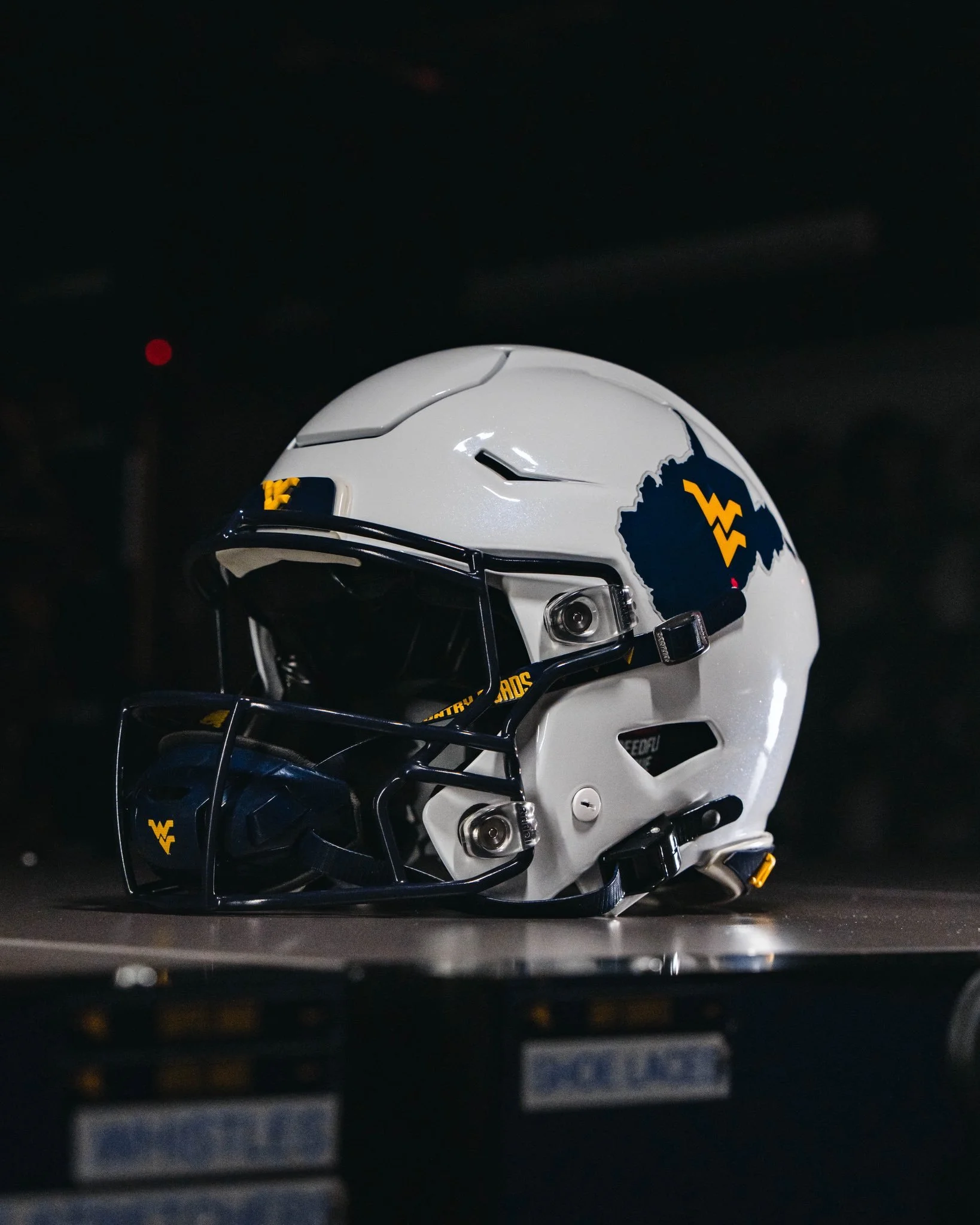 West Virginia Football Brings Back Gloss White Helmet