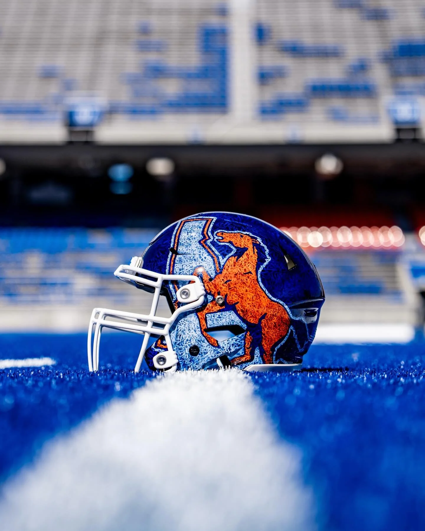 Boise State Celebrates 40 Years of The Blue With One-of-a-Kind Anniversary Helmet