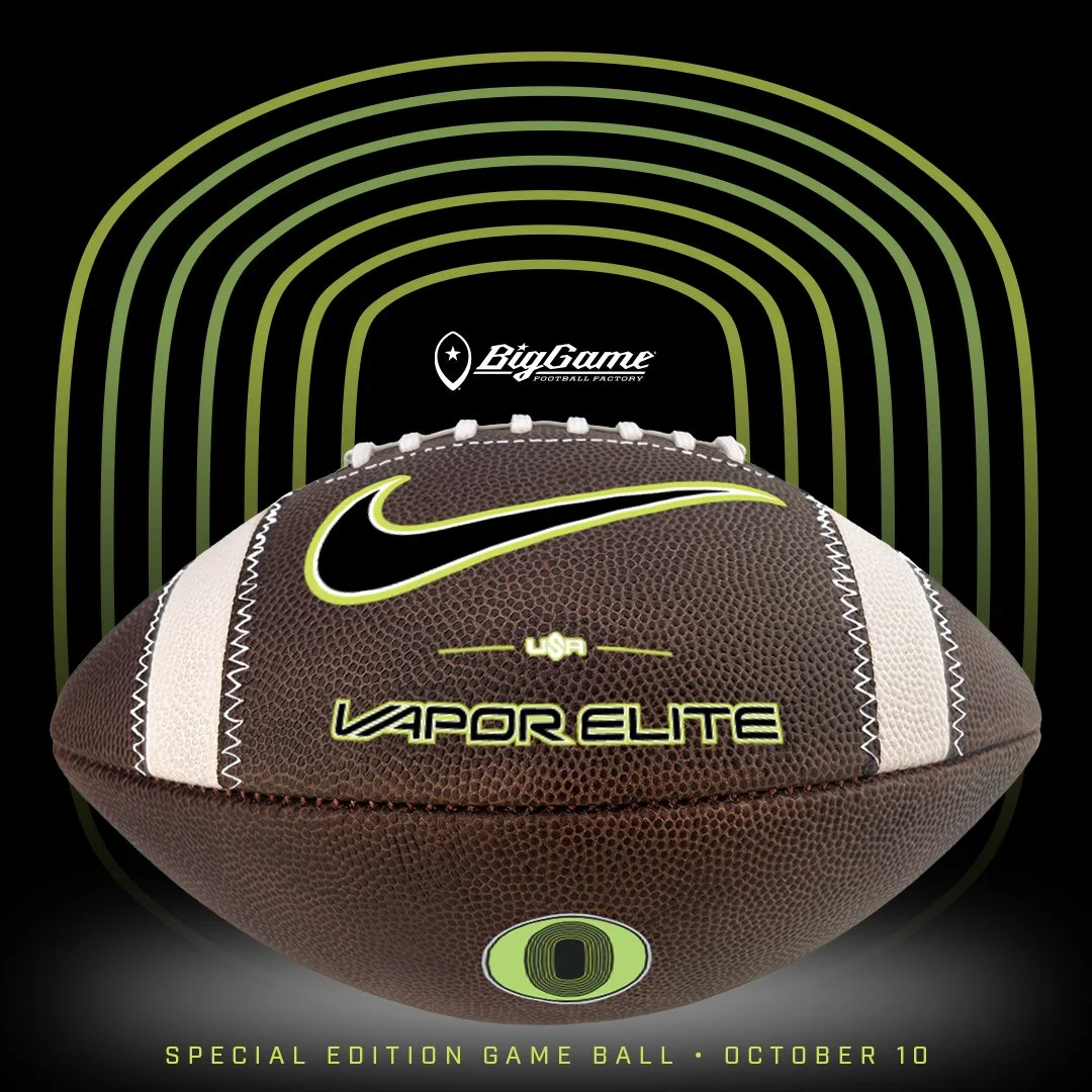 Oregon’s “Origin of Speed” Look Extends to a Special Edition Game Football
