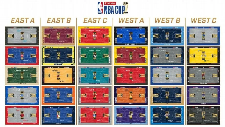 All 30 Teams Reveal Courts for the 2026 Emirates NBA Cup