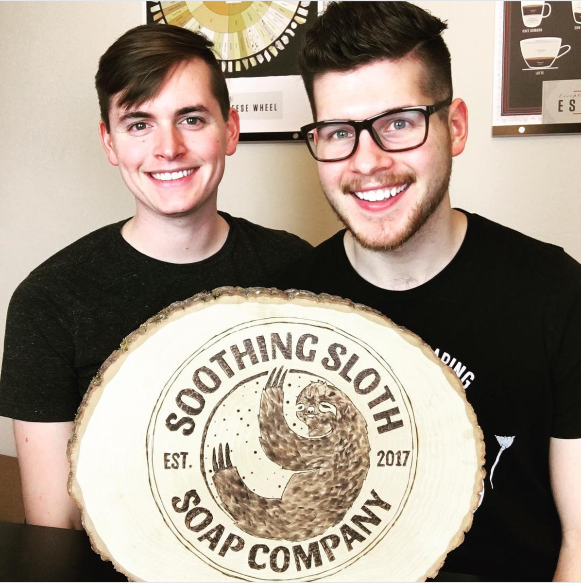 Soothing Sloth - Cleveland, Ohio We're just two guys with a passion for self care and crafting honest, natural, quality products. You have probably heard of those two guys Ben & J...something, well we are sort of like them, but we make bath products instead of delicious ice cream. Life can be so busy and stressful sometimes which is why our philosophy has always been to set aside a little time for yourself to unwind and recharge after a long day. We are committed to making all of our products safe for adults and children to enjoy. All Soothing Sloth Soap Co. products are vegan, hand-crafted, sulfate-free, and NEVER tested on animals. soothingsloth.com