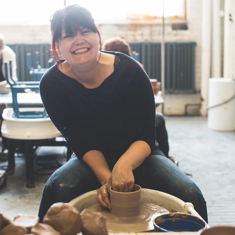 Gina DeSantis Ceramics - Cleveland, Ohio Gina DeSantis Ceramics strives to create well crafted tableware and home decor. After completing her MFA in ceramics from Kent State University in 2006, Gina went on to become a visual merchandiser in home furnishings while continuing to teach ceramics part time. In 2013 she opened her classroom space in Lakewood, Ohio and since its conception it has become the premier clay classroom in the Cleveland area. ginadesantisceramics.com