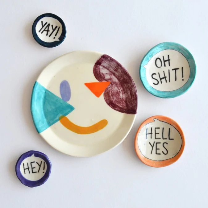kerie-johannes- ceramics-plates-emoji-silly-handmade-bright-one-of-a-kind-ooak-threefold-gifts-lakewood-ohio-cleveland.jpg