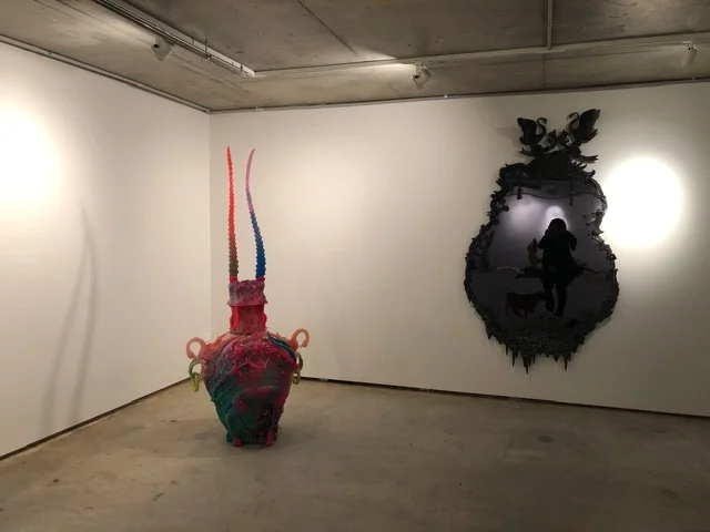 Kate Rohde’s pieces Deer Vase #2 and Black Mirror are included in the launch exhibition at Finkelstein Gallery