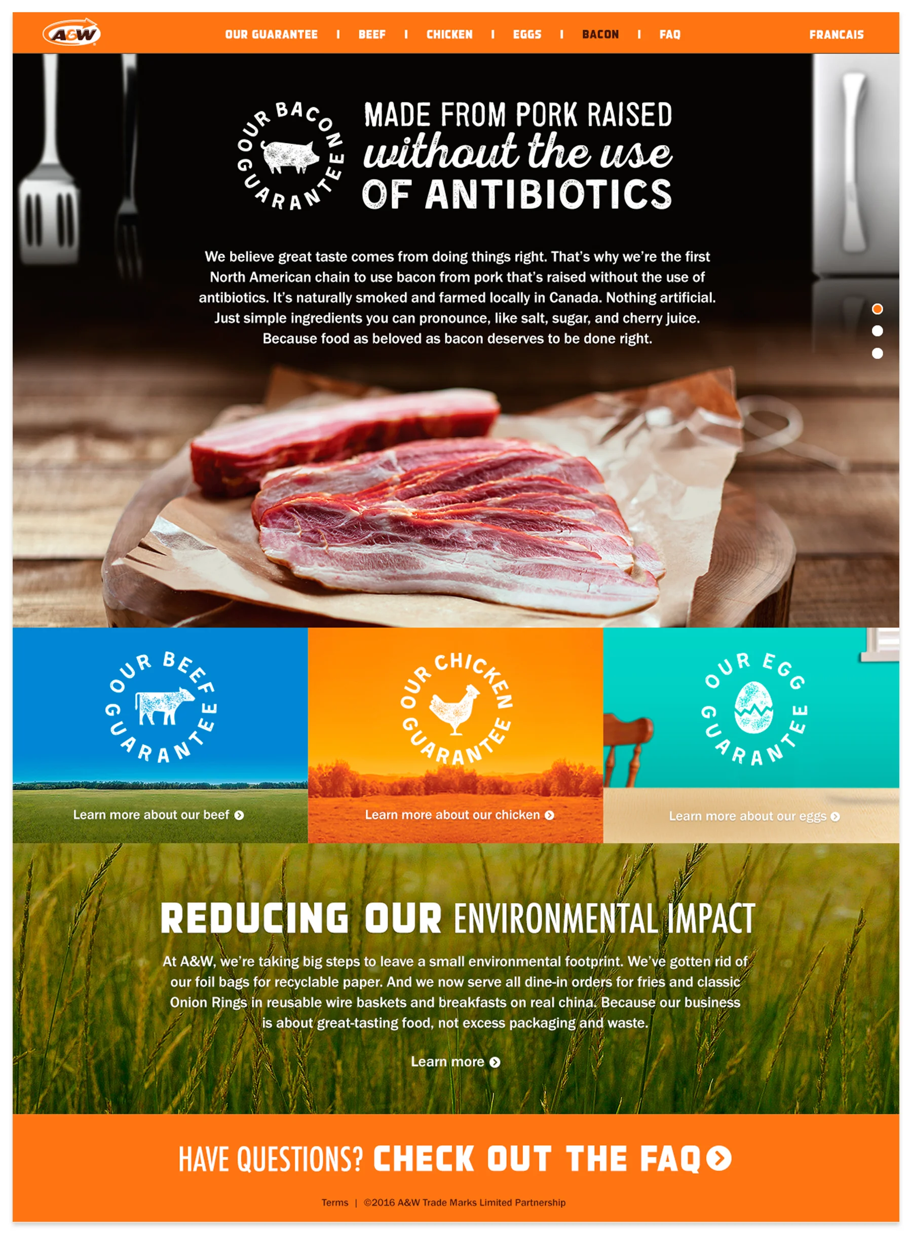 Desktop, A&W's Better Ingredients—Pork Guarantee