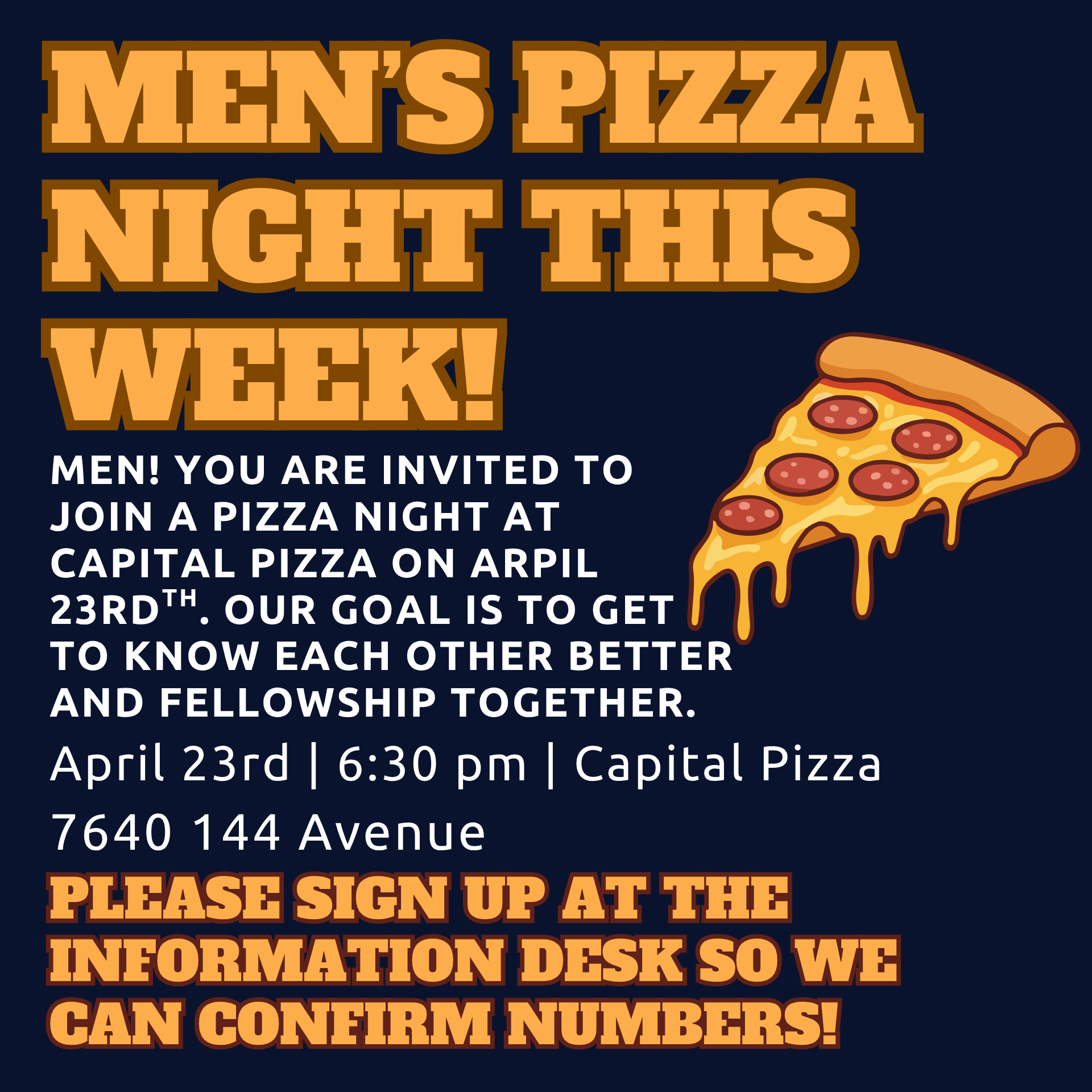 Men's Pizza Night