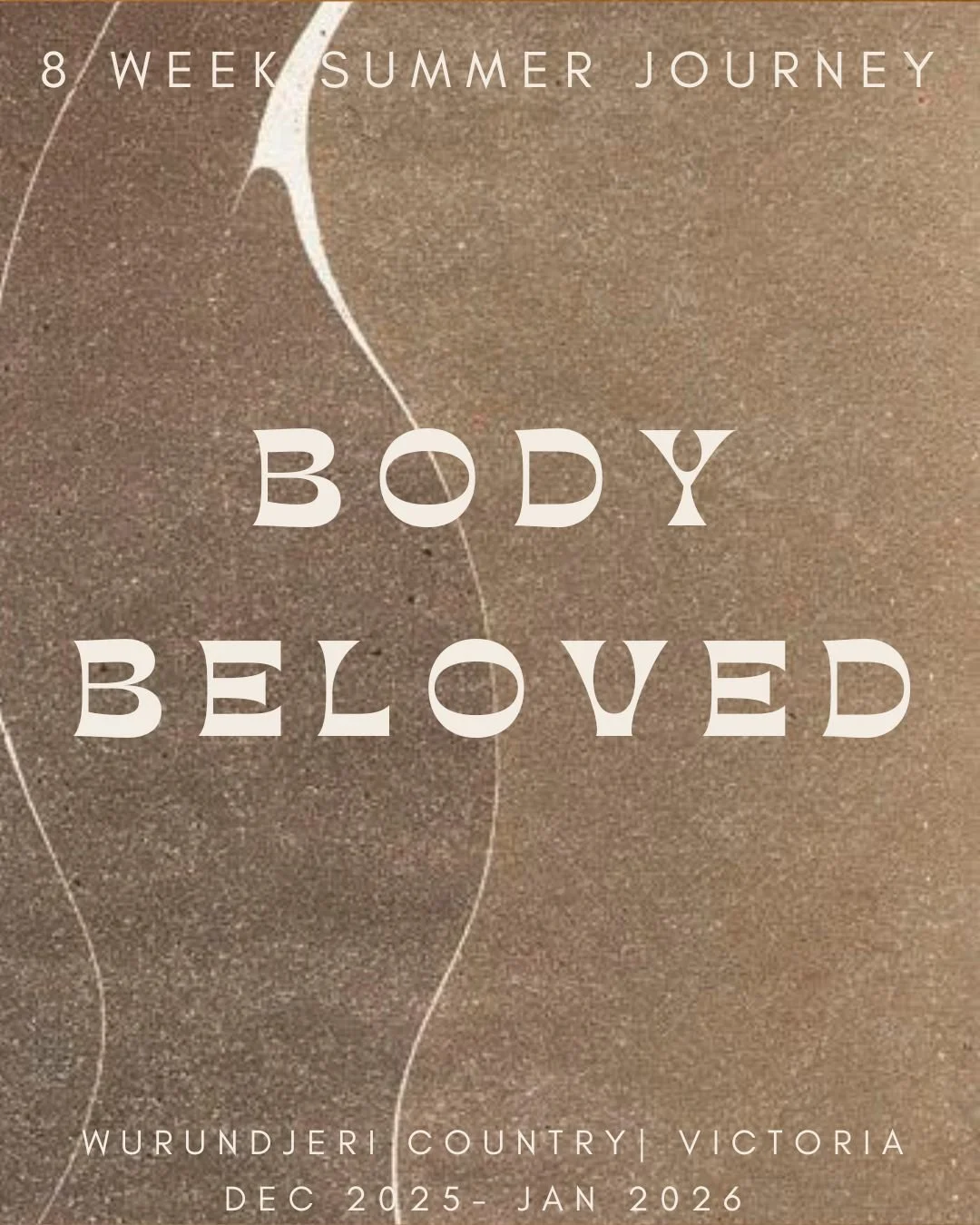 A final offering for my beautiful melbourne community... 

A tender invitation for the final Body Beloved I will be sharing on these lands - a threshold crossing container from 2025 to 2026.

This is my last container on Wurundjeri for the time-being
