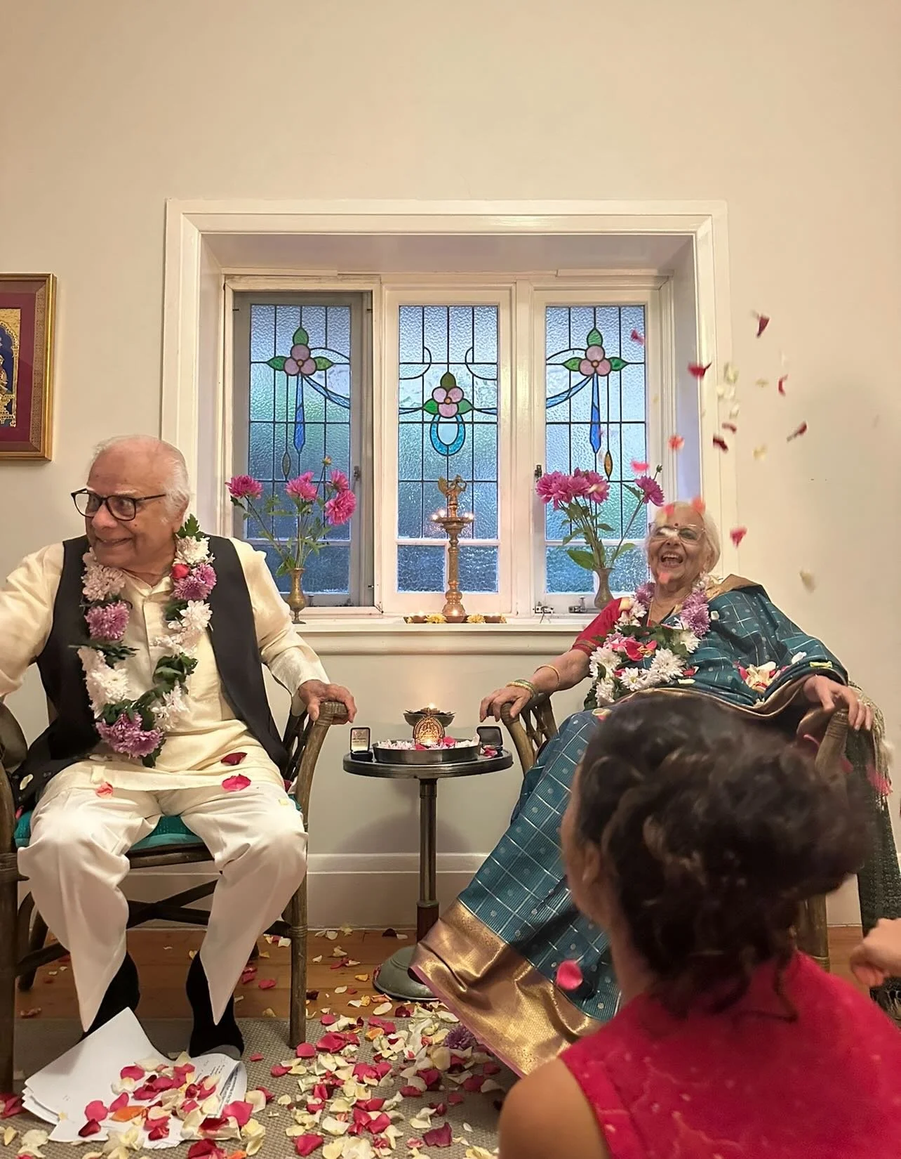 I&rsquo;m reveling in the beauty of our ceremony on the weekend as my grandparents renewed their vows after seventy years of marriage &hellip; surrounded by four generations of family, in a room filled with flowers and infused with prayer,  we sat to