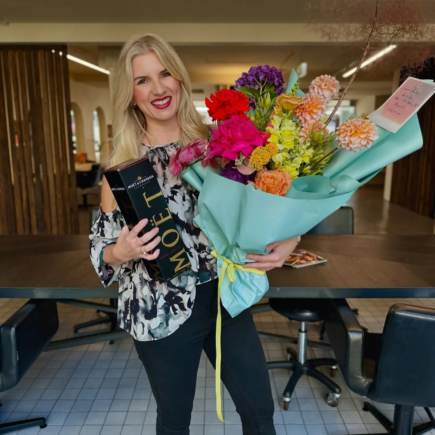 Happy 5 amazing years @lauren.elise.hair 🤩 We are so grateful for everything you bring to the team&mdash;your hard work, dedication, and positivity make such a difference every day. We love you ❤️ #fuchshair #anniversary #sydneyhairdresser